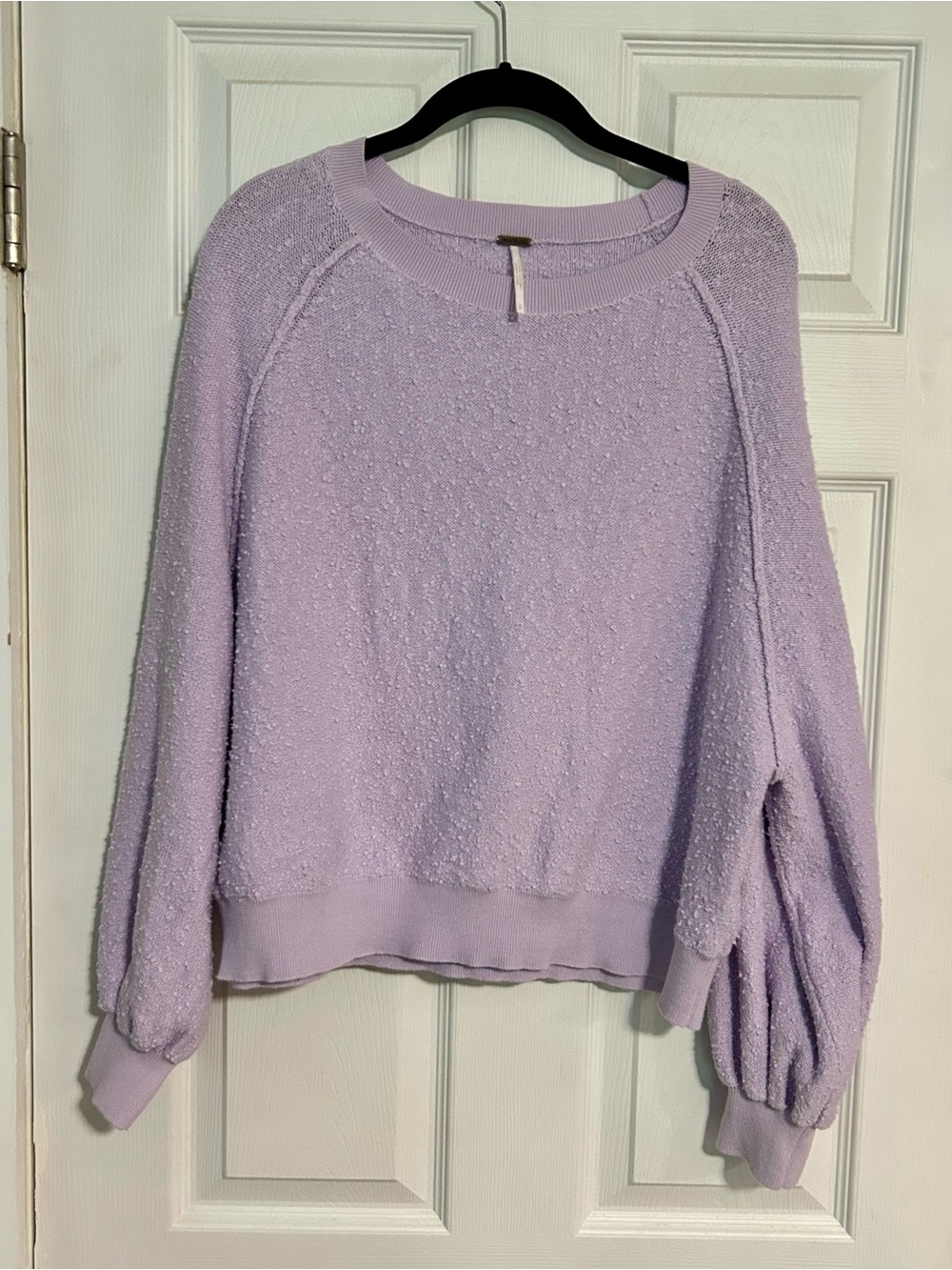 Free People "Found My Friend" Bouclé Knit Pullover Sweater, Small, oversized